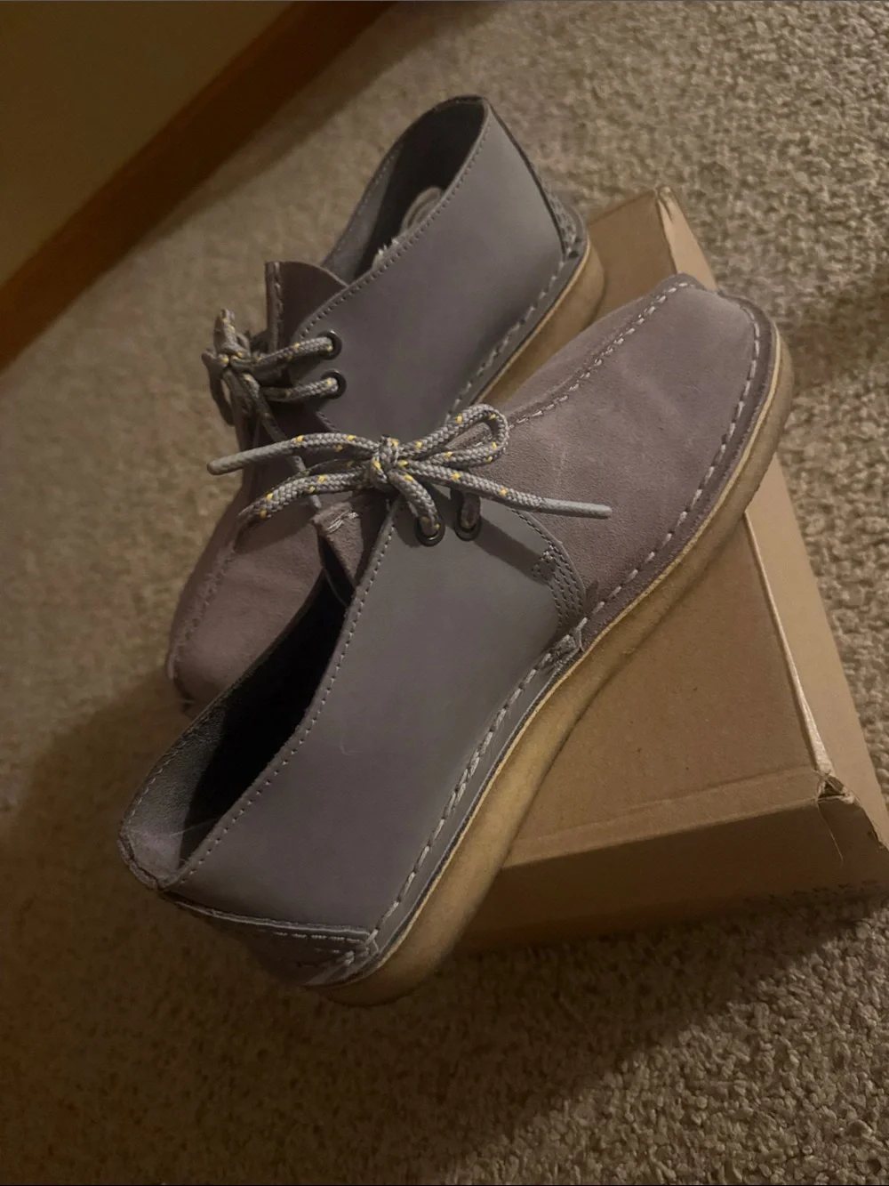 Clarks Desert Trek Boot - Blue Grey Combination - Men’s Size 7